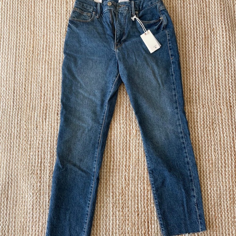 New With Tags GOOD AMERICAN GOOD CLASSIC RAW HEM | BLUE940